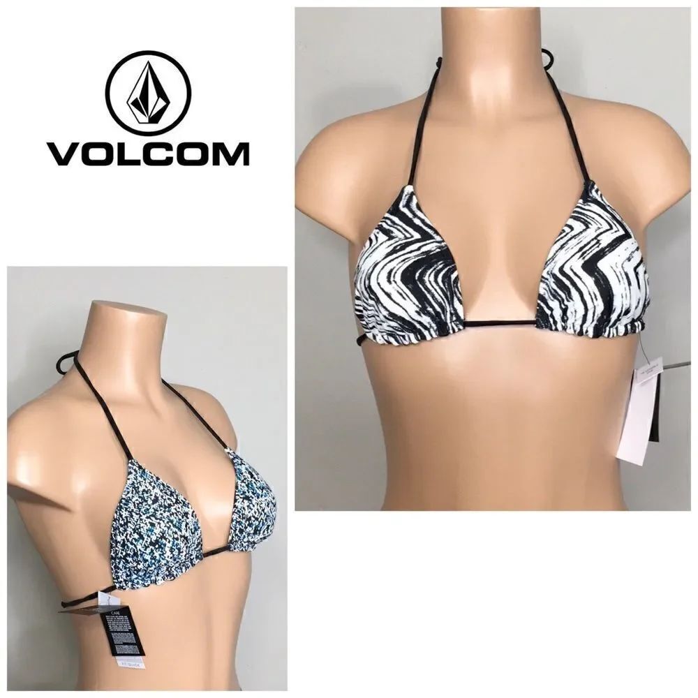 New. Volcom reversible bikini top.